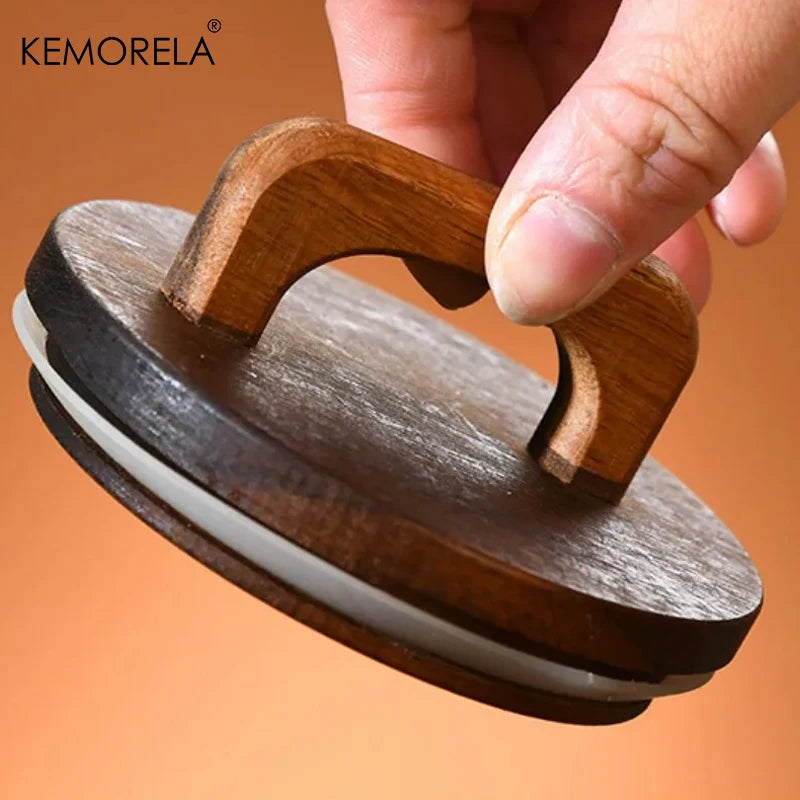 SealNest™ Glass Storage Jar with Wooden Lid – Airtight Kitchen Canister for Coffee, Tea, Spices & More